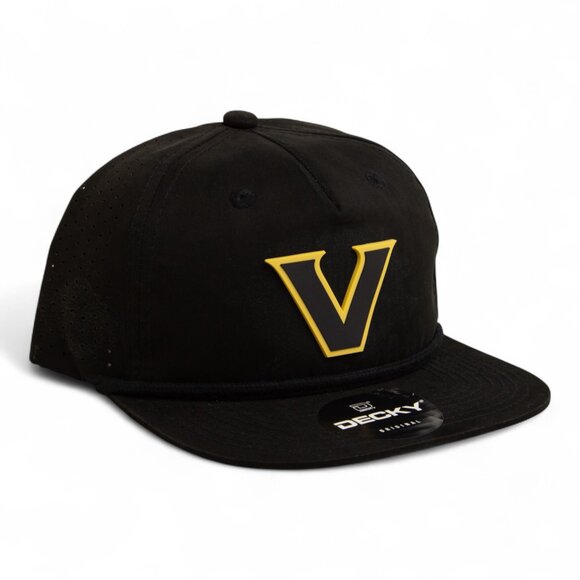 Vanderbilt Commodores Black 3D Perforated Rope Hat- Black - Picture 1 of 3